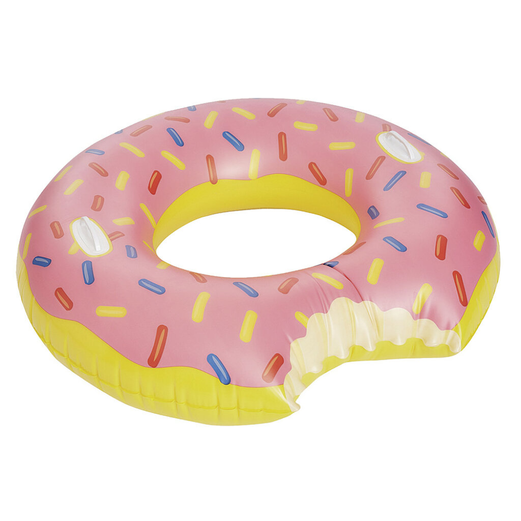 HAPPY PEOPLE Schwimmring Happy People Donut XXL mit Handgriff Farbe bunt