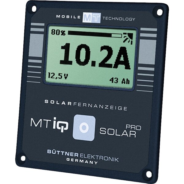 BÜTTNER DOMETIC Solar-Fernanzeige Büttner MT IQ Solar Pro für Solarregler Farbe silber